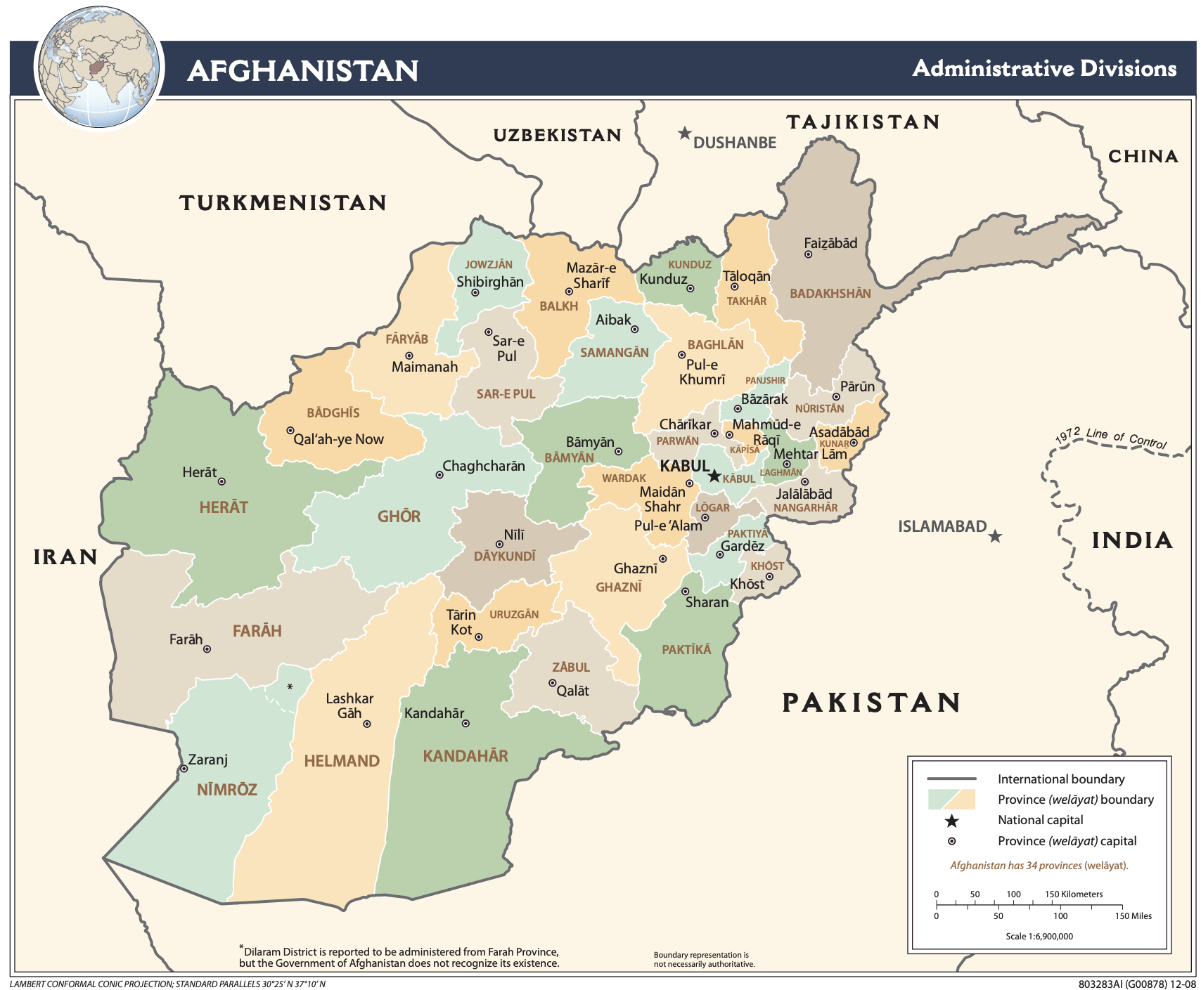 Regional Map of Afghanistan country.report