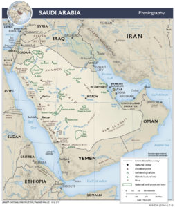 Geographic Map of Saudi Arabia - country.report