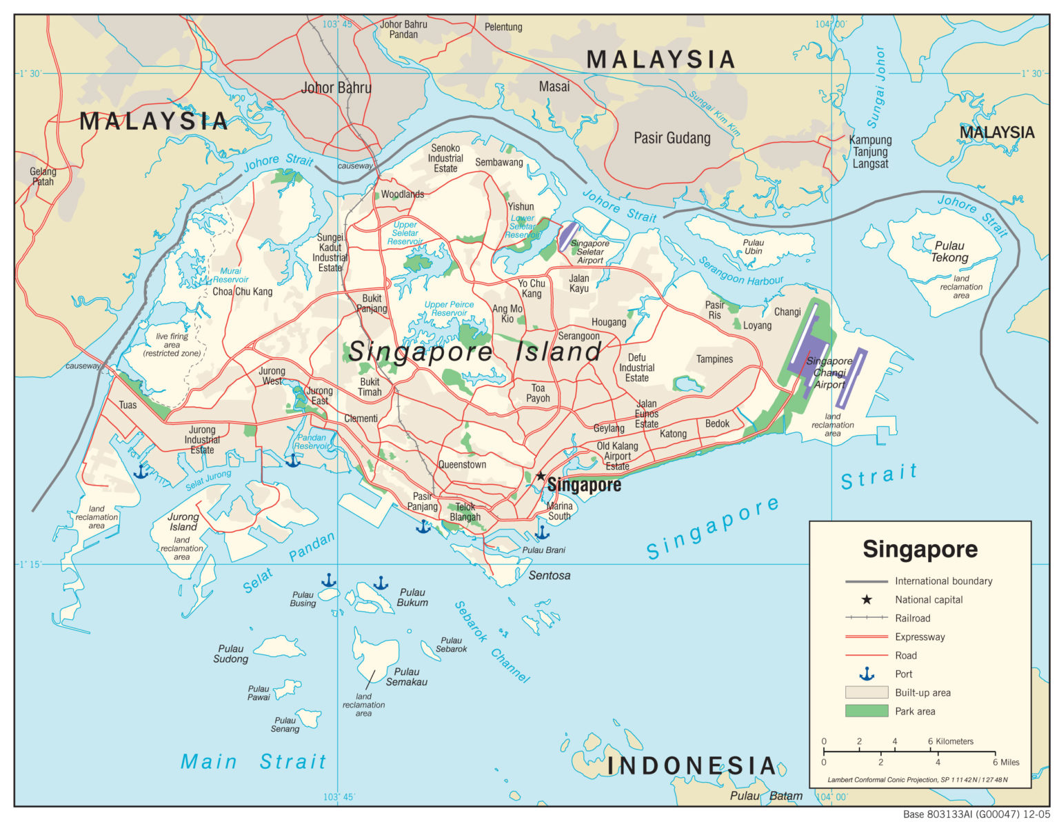 Transportation Map of Singapore country.report