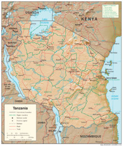 Geographic Map of Tanzania - country.report