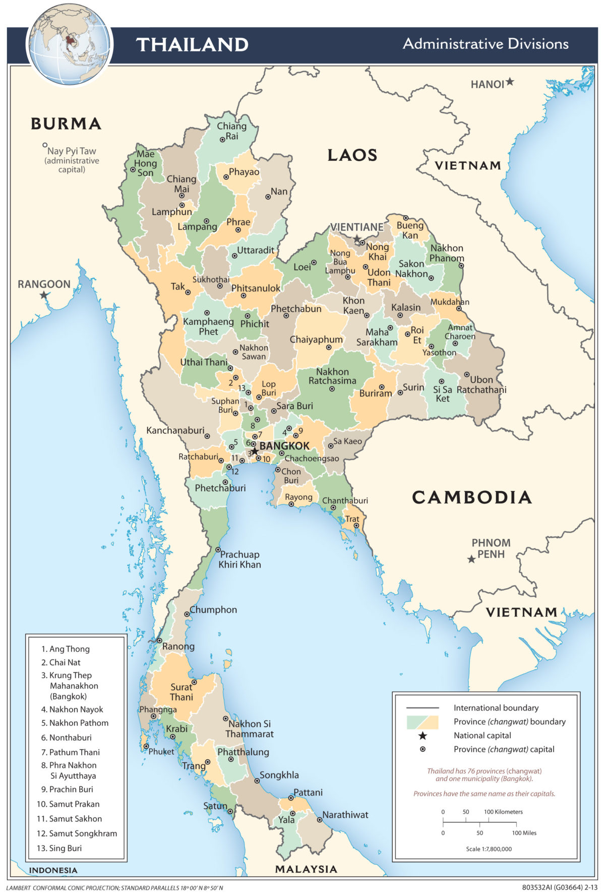 Regional Map of Thailand - country.report