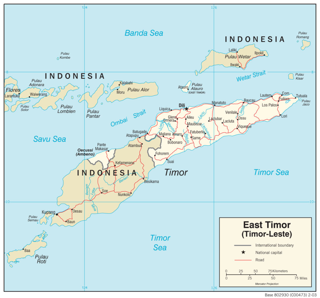 Transportation Map of Timor Leste - country.report