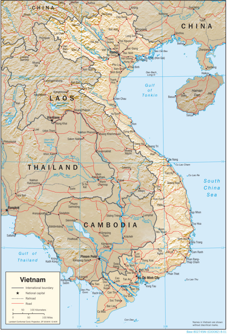 Geographic Map of Vietnam - country.report