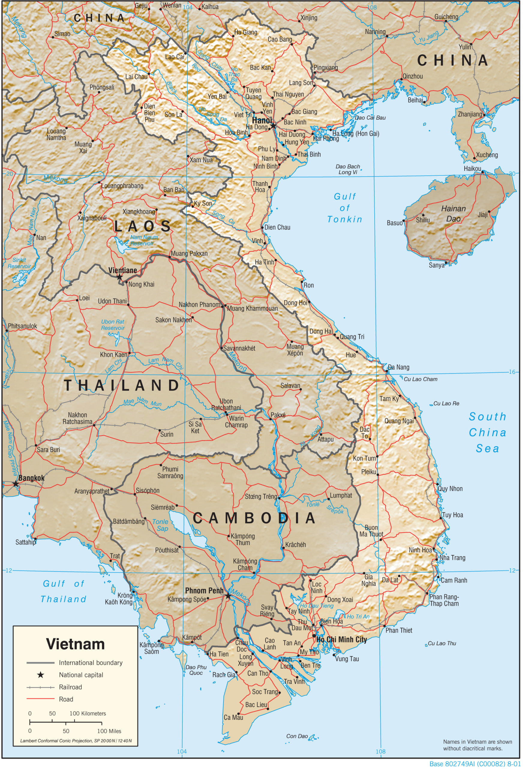 Vietnam Physiography Scaled 