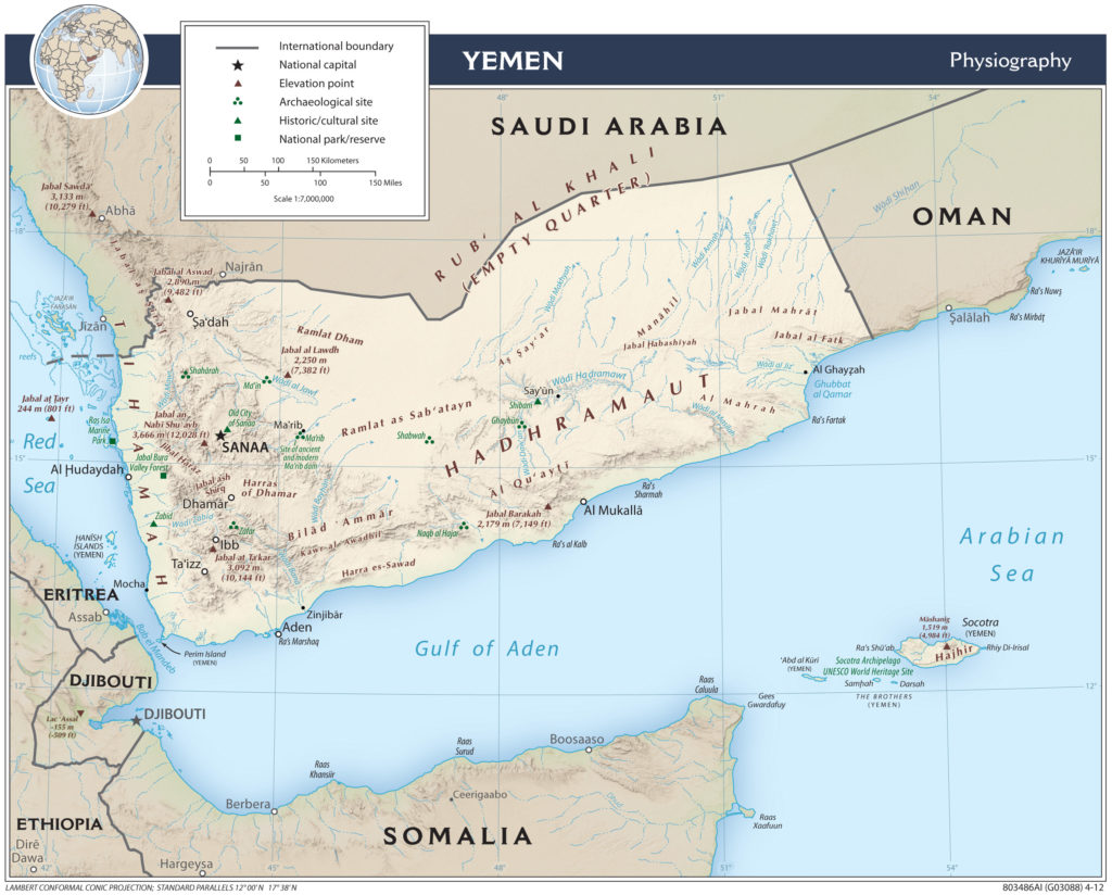 Geographic Map of Yemen - country.report